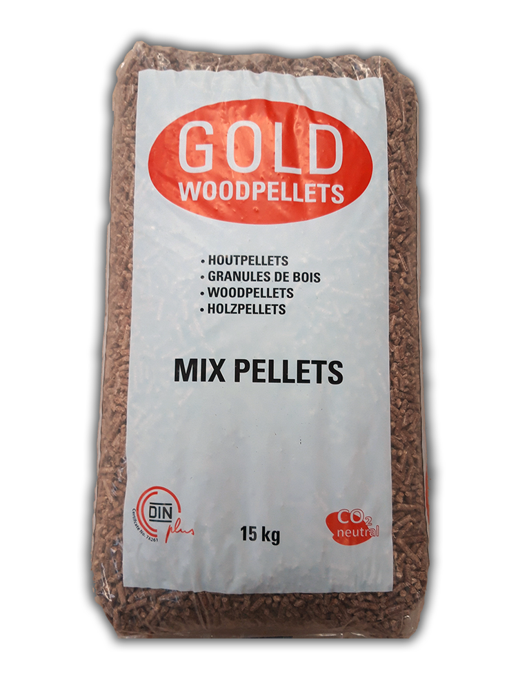 Gold woodpellets mix